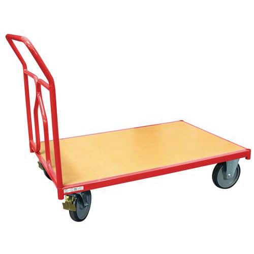 Carro con respaldo desmontable - Plataforma de madera - Capacidad 500 kg - FIMM