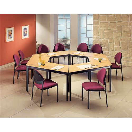 Mesa de reuniones modular Confort - Trapezoidal