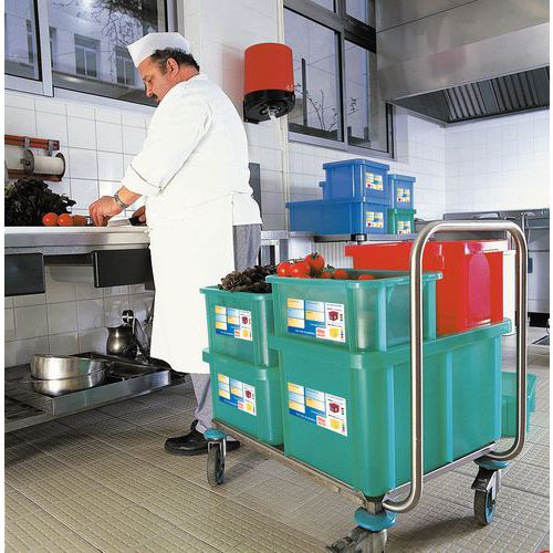 Caja apilable con tapa - 595 mm de longitud- de 35 a 55 L - Gilac