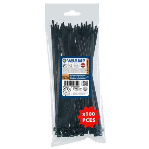 Abrazaderas de fijación de nailon negro - Velamp