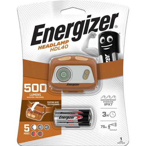 Linterna frontal híbrida HDL40 - 500 lúmenes - Energizer