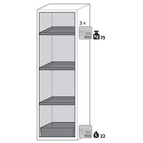 Armario de seguridad S-CLASSIC-90 S90.196.060 Blanco