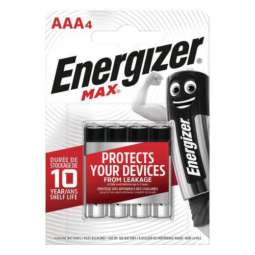 Pila Max AAA - Lote de 4 - Energizer