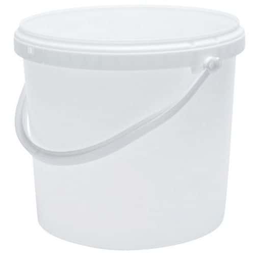 Cubo blanco con tapa - De 1 a 30 L