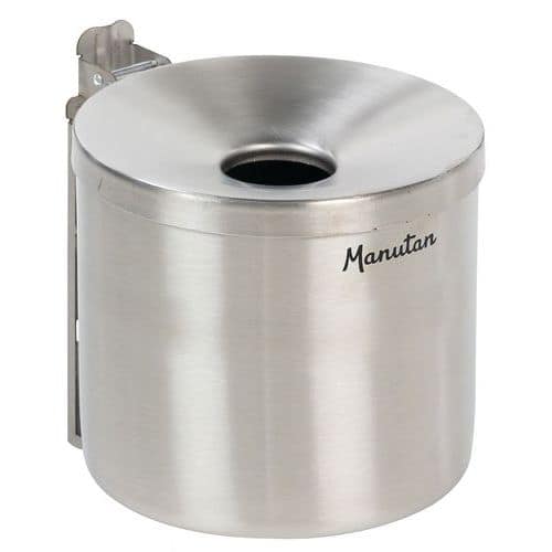 Cenicero de pared de acero inoxidable Manutan Expert - 1,5 L - Manutan Expert