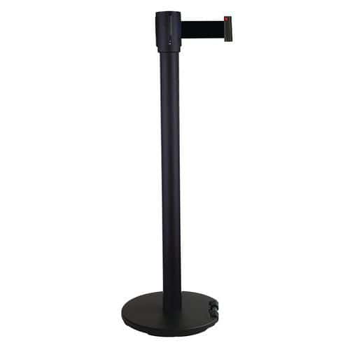 Poste negro a correa 5 m - Base con ruedas - Manutan Expert