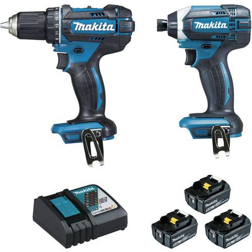 Kit Makita taladro atornillador y atorn. percutor 18 V 5 Ah