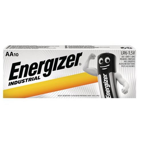 Pila alcalina industrial - AA/LR6 - Lote de 10 - Energizer