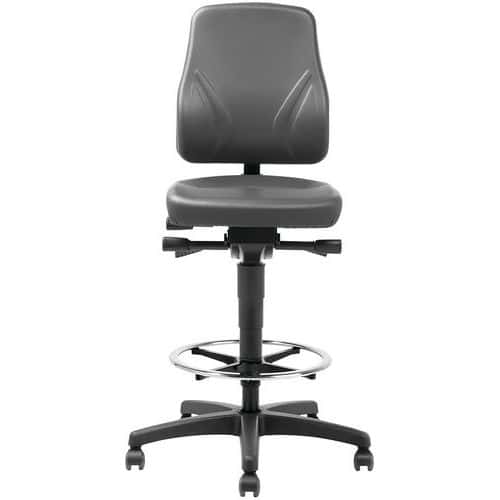 Silla de taller ergonómica con ruedas autobloqueantes - Manutan Expert