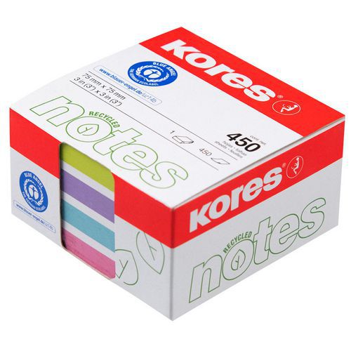 Nota recolocable cubo pastel - Kores