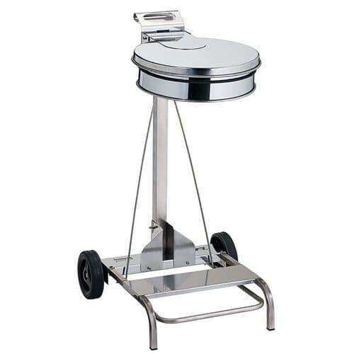 Soporte para bolsas móvil con pedal inox. - 110 L