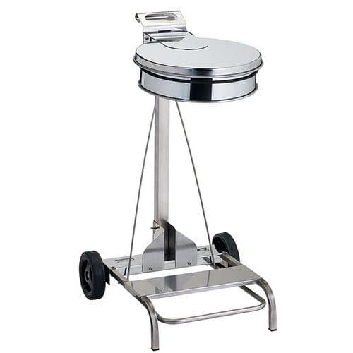 Soporte para bolsas móvil con pedal inox. - 110 L