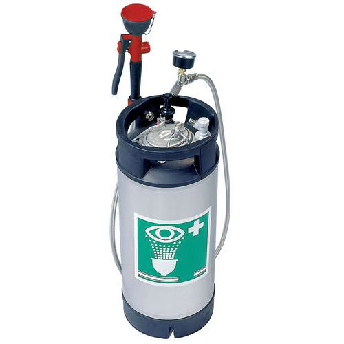 Depósito portátil inoxidable de 15 L con ducha manual