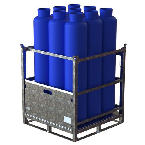 Plataforma móvil para almacenamiento de botellas de gas - Sameto Technifil