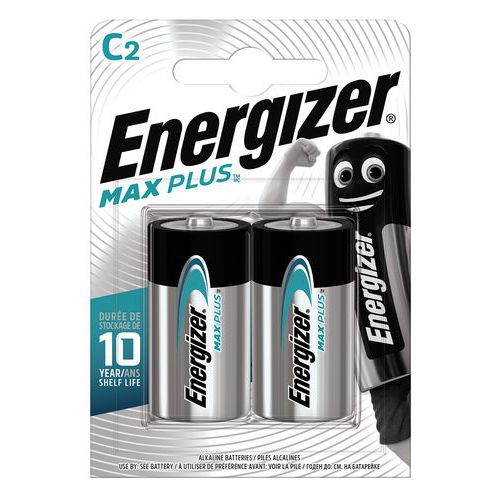 Pila alcalina Max PLus C/LR14 FSB2 - Lote de 2 - Energizer