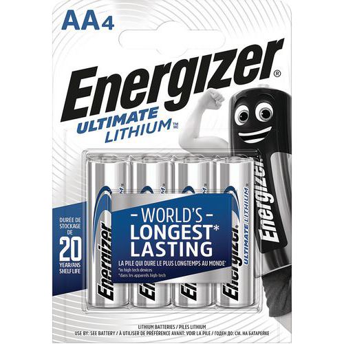 Pilas de litio Ultimate - AA/LR6 - 1,5 V - Lote de 4 - Energizer