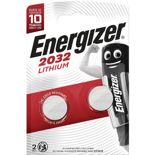 Pilas de litio para calculadoras - CR 2032 - Lote de 2 - Energizer