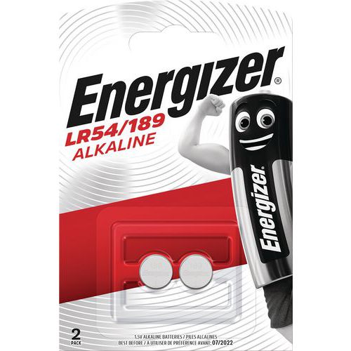 Pila alcalina para calculadora, reloj y multifunción - LR54 - Lote de 2 - Energizer