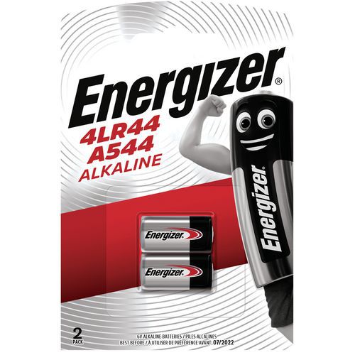 Pila en miniatura alcalina 4LR44 - Lote de 2 - Energizer