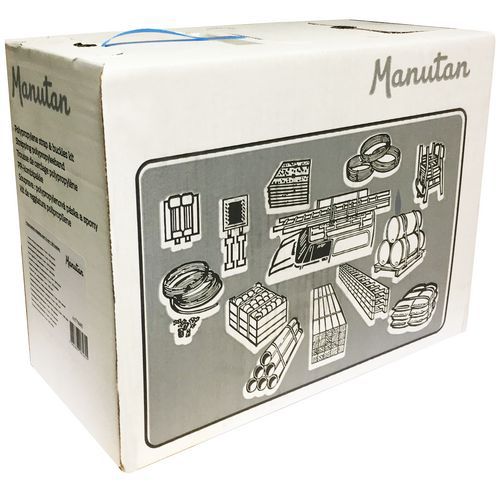 Caja de flejado PP azul - Manutan Expert