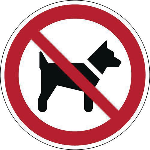 Señal de prohibición - No se admiten perros - Aluminio - 300 mm