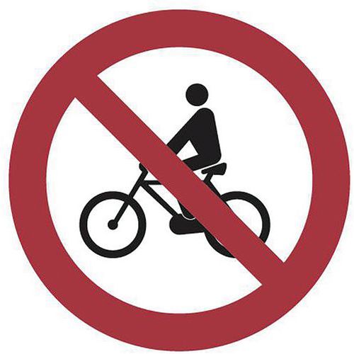 Señal de prohibición - Circulación prohibida a bicicletas - Aluminio