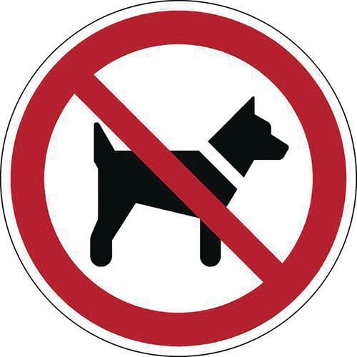 Señal de prohibición - Prohibido a perros - Aluminio