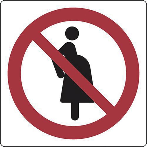 Señal de prohibición - Prohibido a mujeres embarazadas - Aluminio