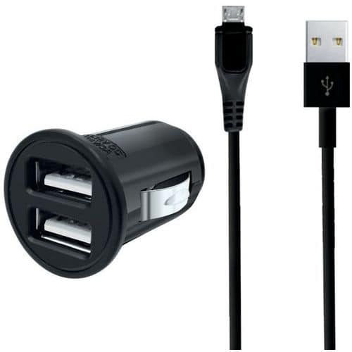 Cargador encendedor USB + cable Micro USB - Moxie