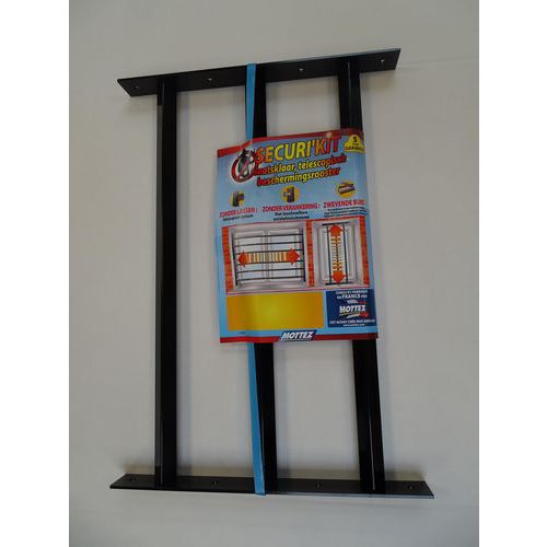 3 barras de seguridad telescópicas para ventana - 55 a 103 cm - Mottez