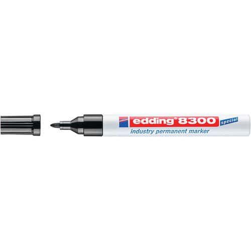 Marcador permanente especial industrial - 8300 - Negro - Edding