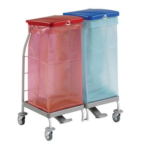 Soporte para bolsas con pedales y tapas - 2 x 70 L, 3 x 70 L y 4 x 70 L - TTS