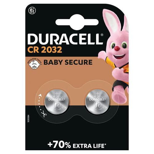 Pila botón de litio CR2032 - Pack de 2 - Duracell