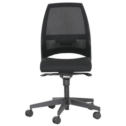 Silla de oficina Kenari - Respaldo de malla - Negro - Sin reposabrazos - Nowy styl