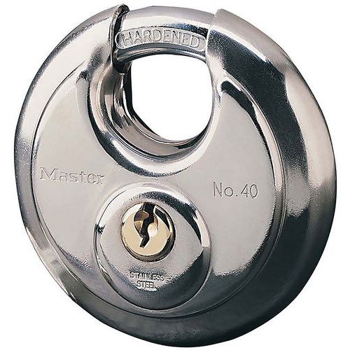 Candado de llave en acero inoxidable - Redondo - Master Lock