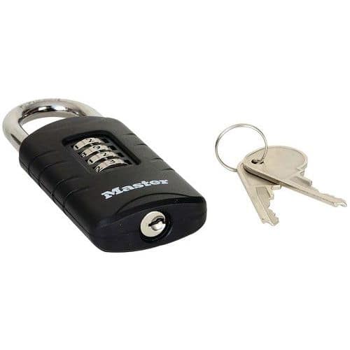 Candado de combinación y llave de emergencia - Master Lock