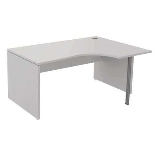 Mesa de oficina compacta - Base CON panel - Gris - Manutan Expert