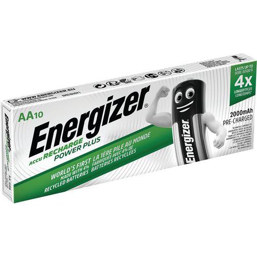 Pila recargable Power Plus - HR6/AA 2000 mAh - Lote de 10 - Energizer