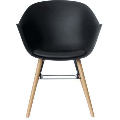 Sillas Wiseman pata haya asiento negro