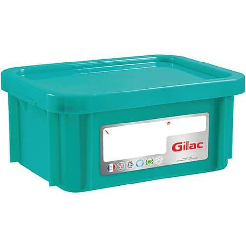 Caja apilable con tapa - 395 mm de longitud- de 12 a 15 L - Gilac