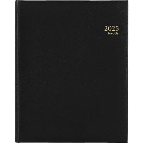 Agenda semanal Concorde negra - 21 × 27 cm - Año 2025