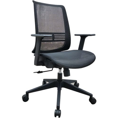 Silla de oficina negra Lena