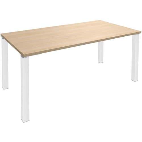 Mesa recta EXPRIM, roble claro/blanco