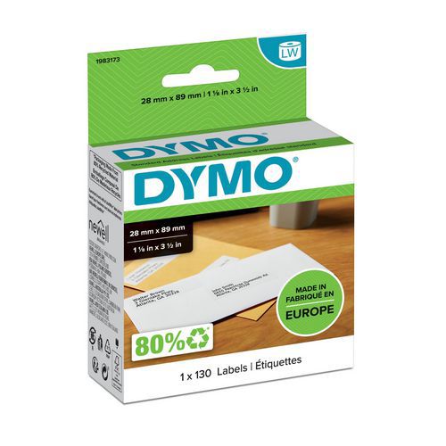 Etiqueta autoadhesiva de dirección postal LabelWriter 28x89 mm - Dymo