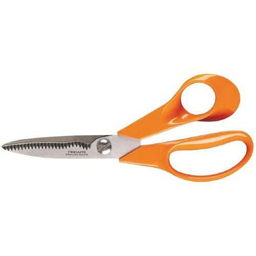 Tijeras con hojas dentadas - Clásicas multiuso - Diestros 18 cm - Fiskars