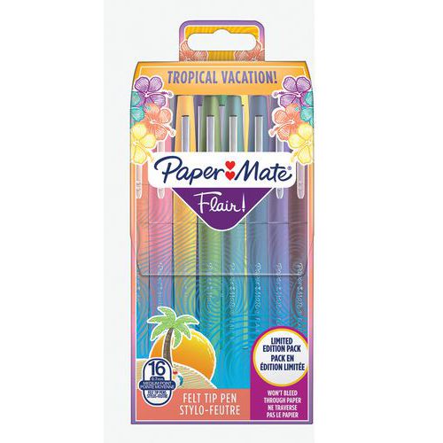 Rotulador Flair tropical x 16 - Paper Mate