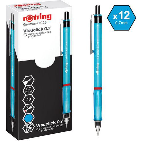 Portaminas Visuclick HB 0,7 mm - Caja de 12 - Rotring