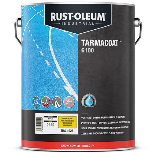 Pintura para suelos exteriores e interiores Tarmacoat - 5 L - Rust-Oleum