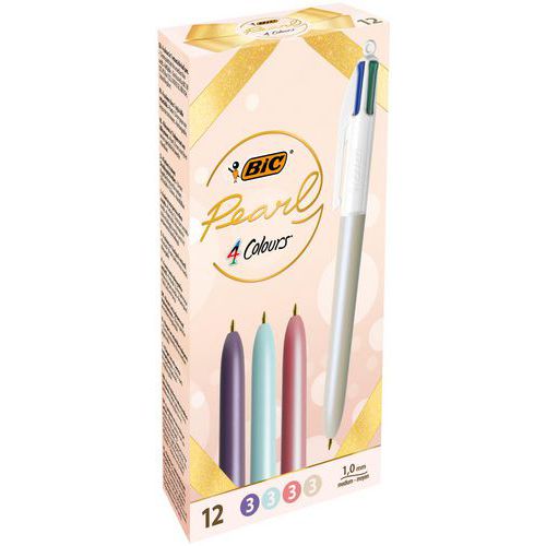 Bolígrafo de 4 colores Pearl - 4 colores surtidos - Bic