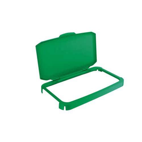 Tapa abatible verde Durabin® 60L - Durable